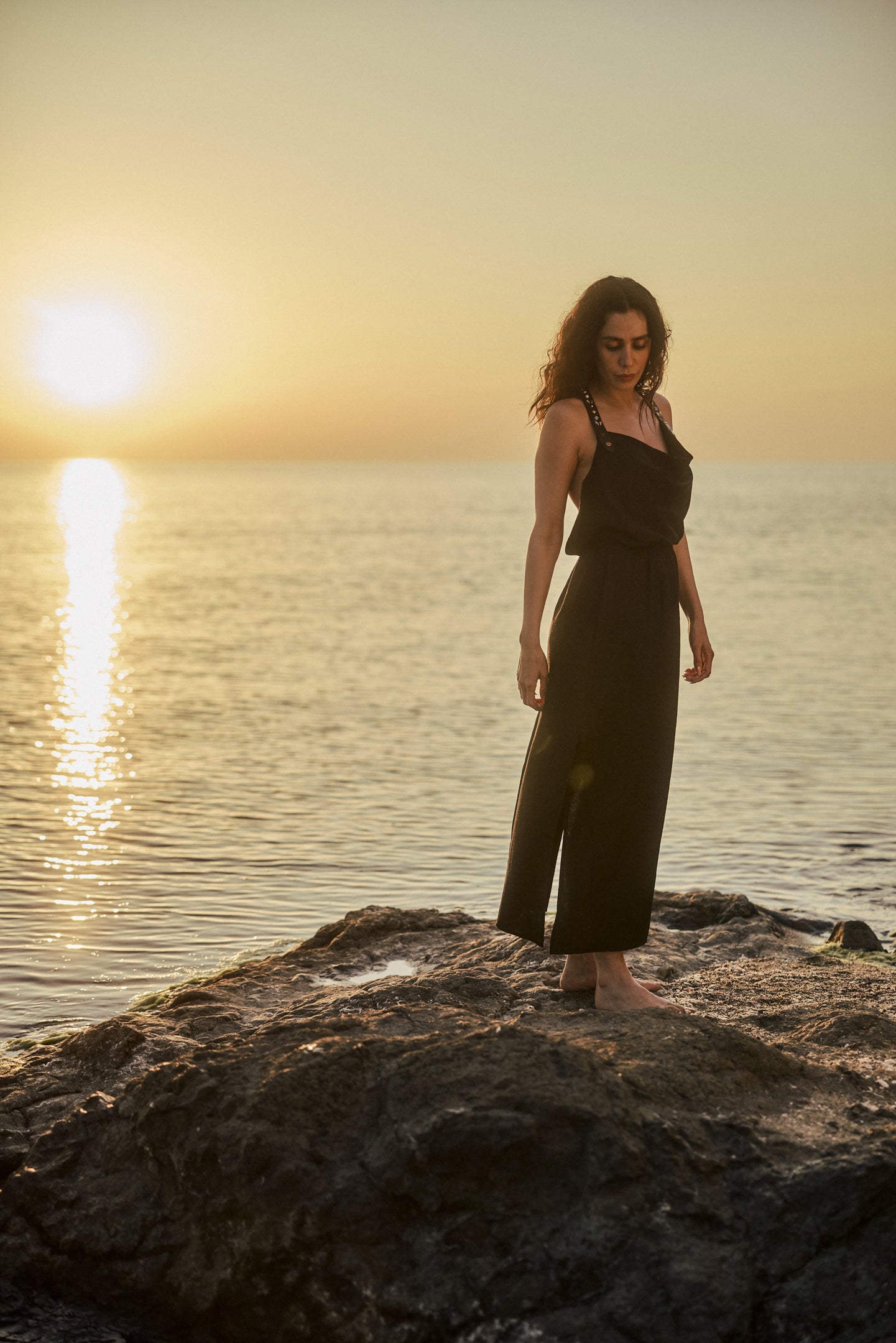Handmade Leather Strap Long Dress