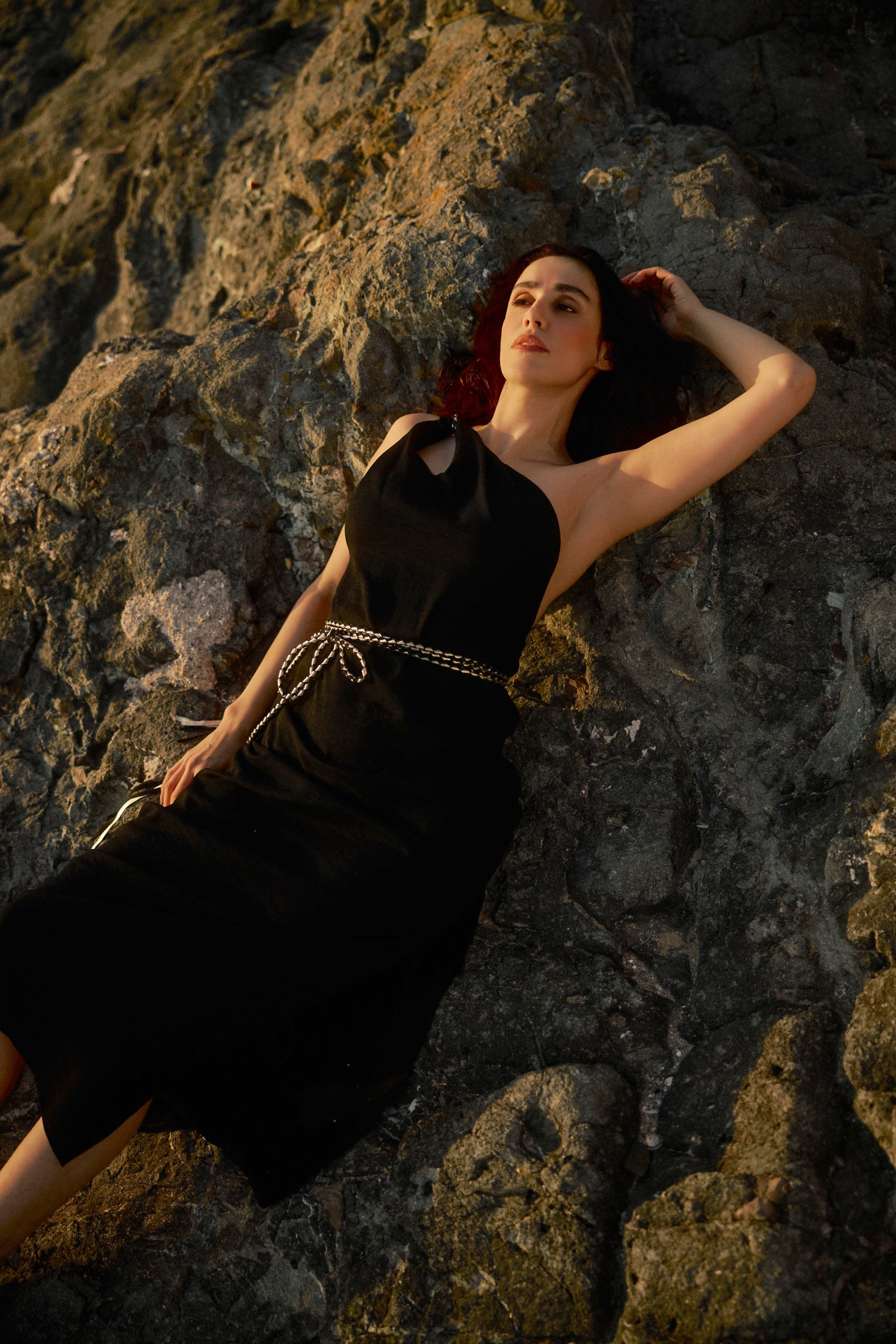 Handmade Leather Strap Long Dress
