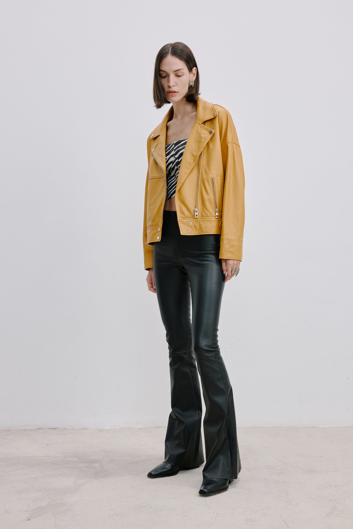 OVERSIZE DERİ CEKET