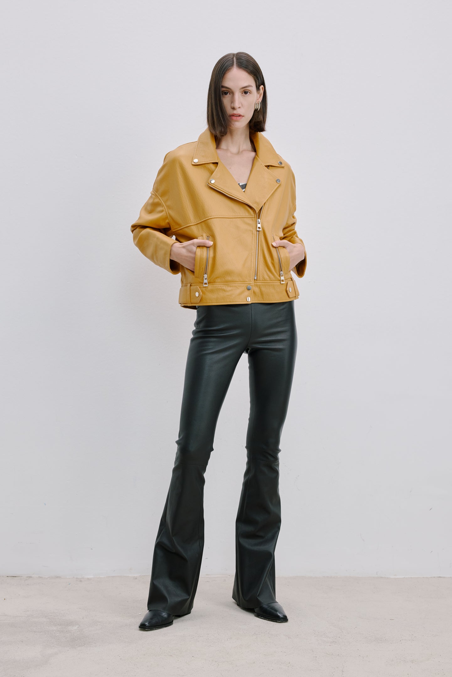 OVERSIZE DERİ CEKET