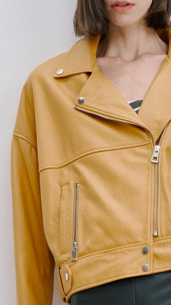 OVERSIZE DERİ CEKET