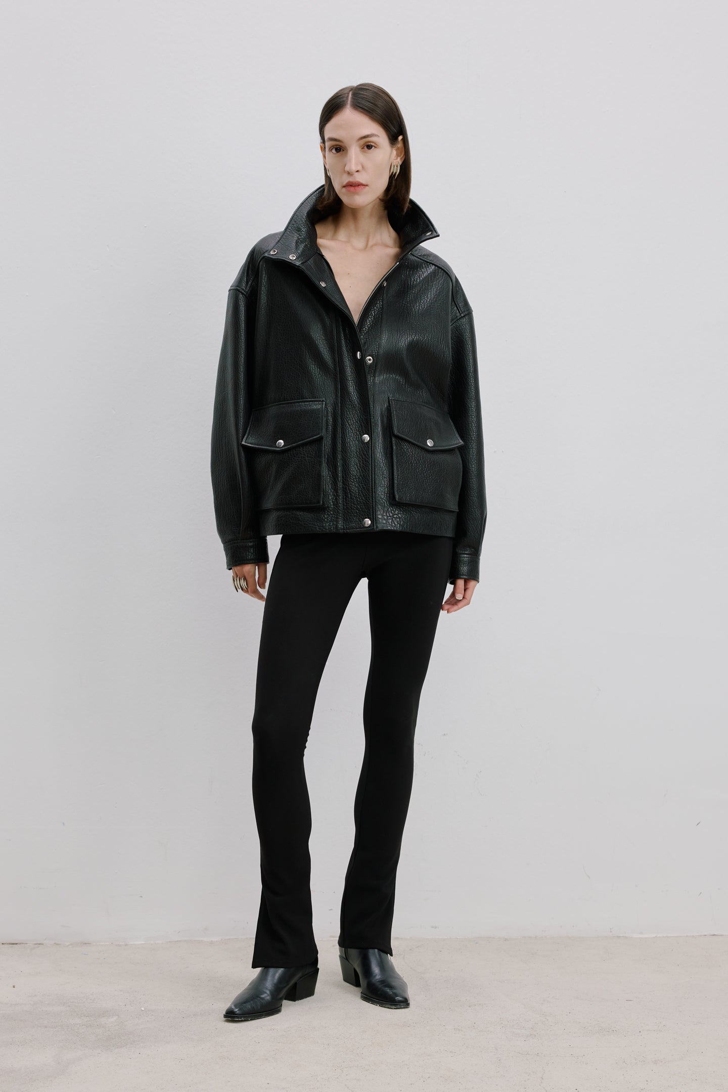 OVERSIZE DERİ CEKET