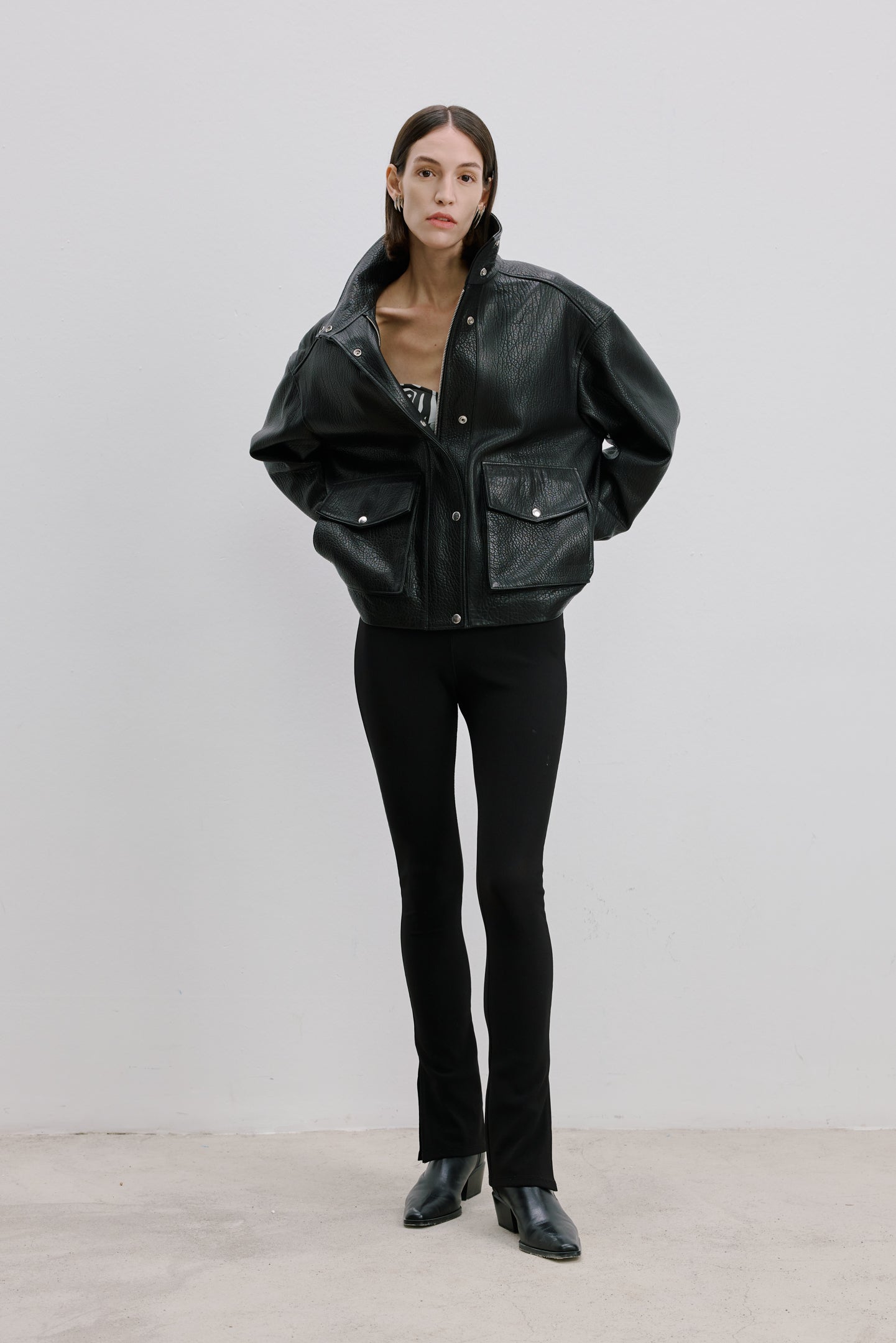 OVERSIZE DERİ CEKET