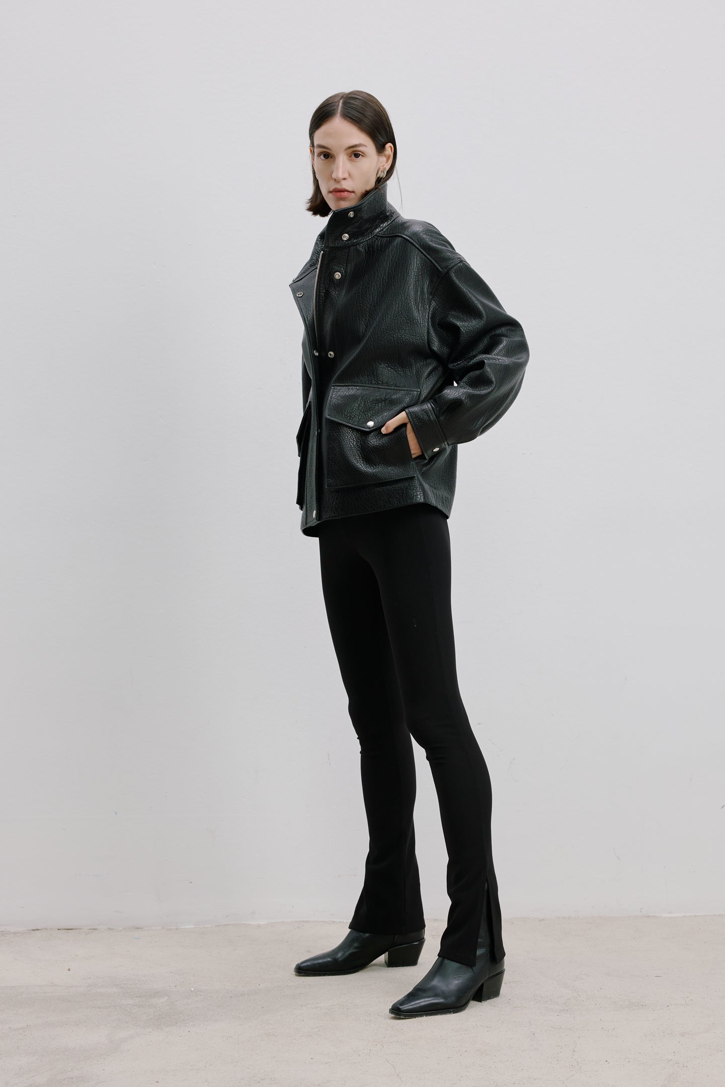 OVERSIZE DERİ CEKET