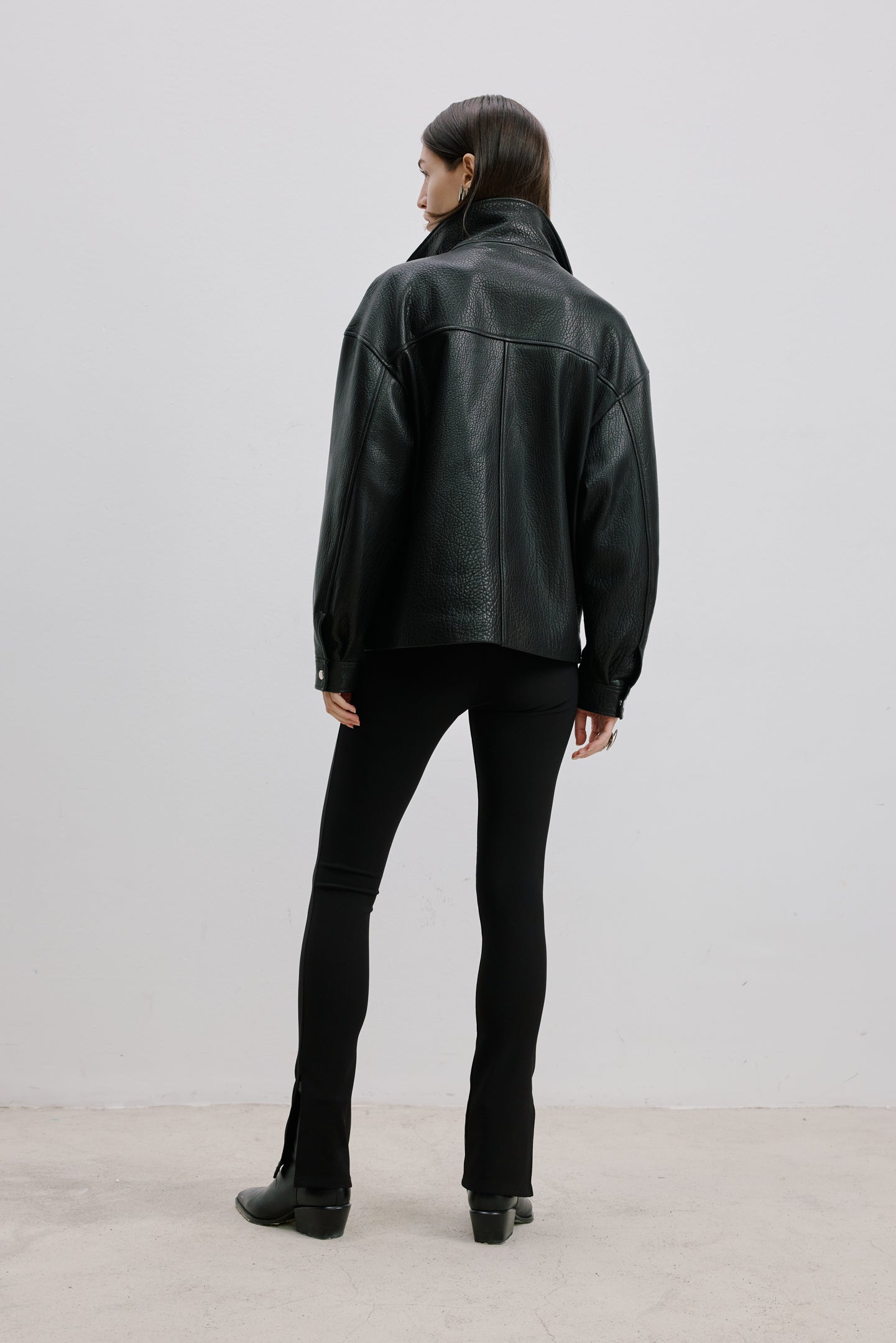 OVERSIZE DERİ CEKET