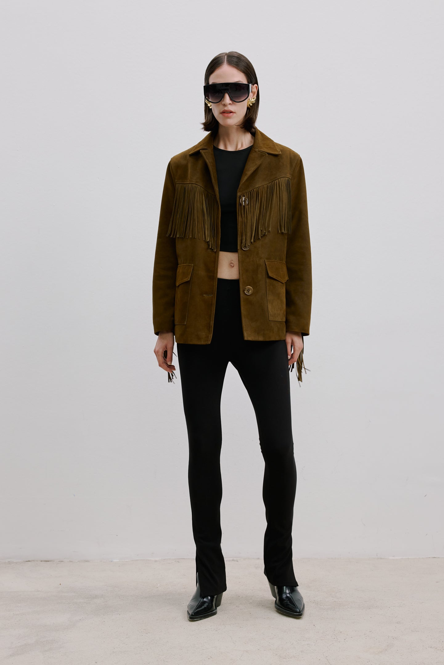 PÜSKÜLLÜ SÜET BLAZER CEKET