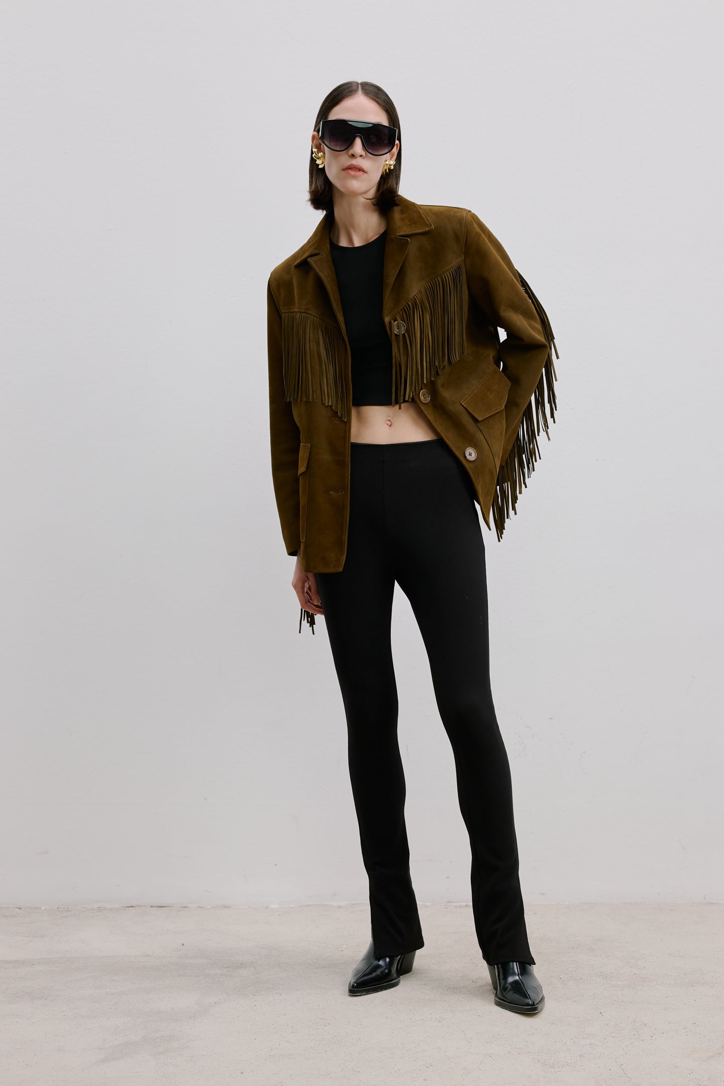 PÜSKÜLLÜ SÜET BLAZER CEKET
