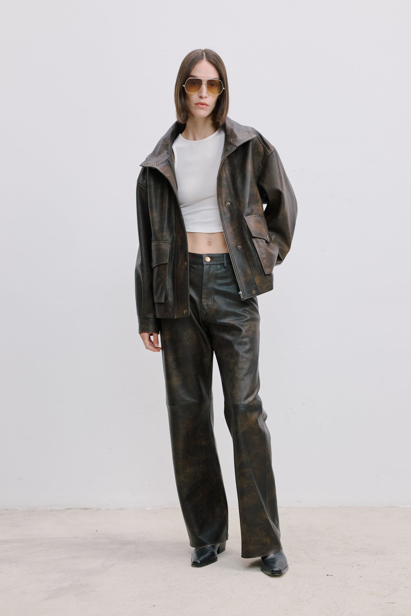 OVERSIZE DERİ CEKET