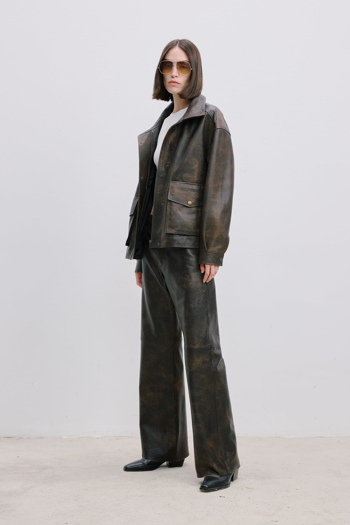 OVERSIZE DERİ CEKET