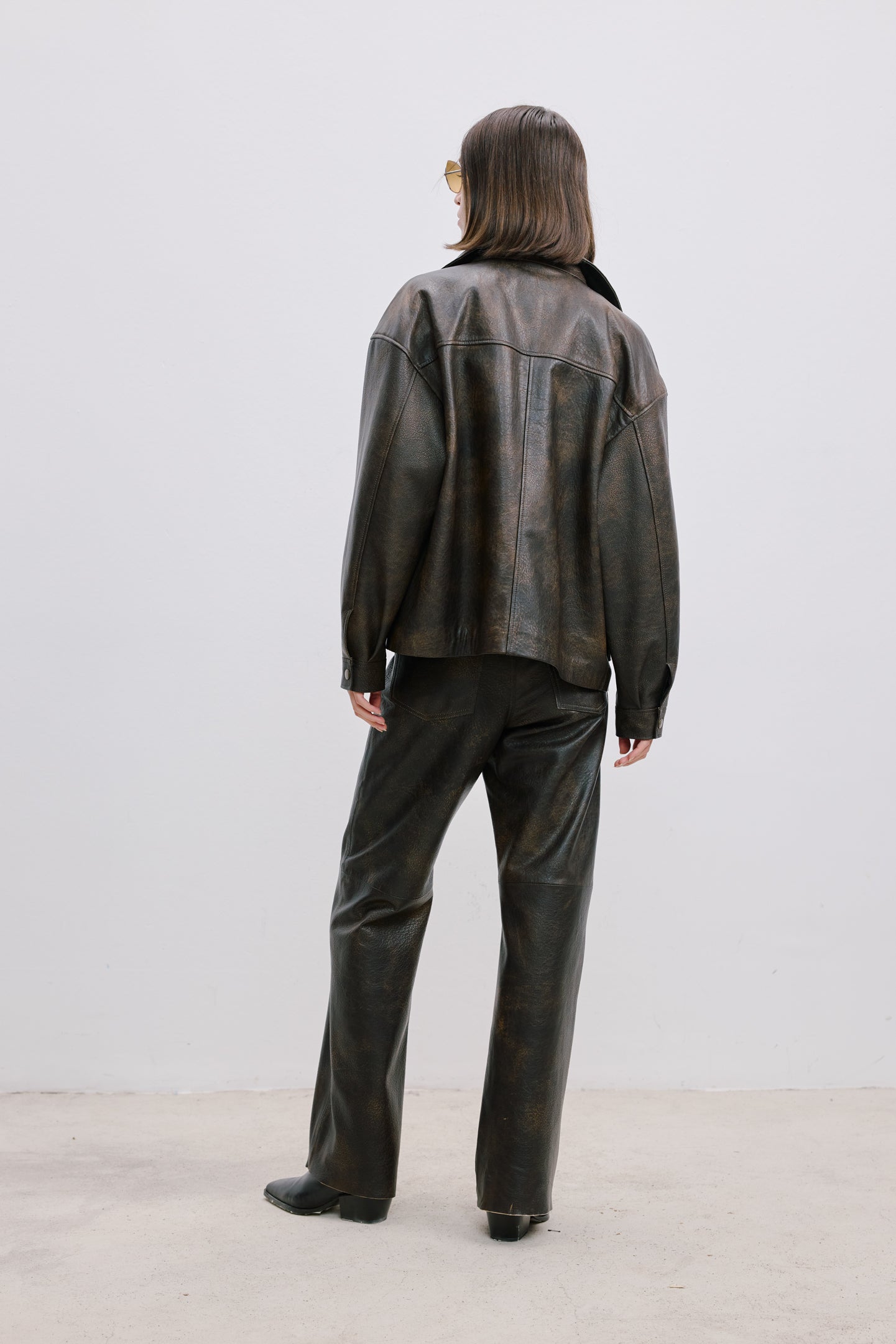 OVERSIZE DERİ CEKET