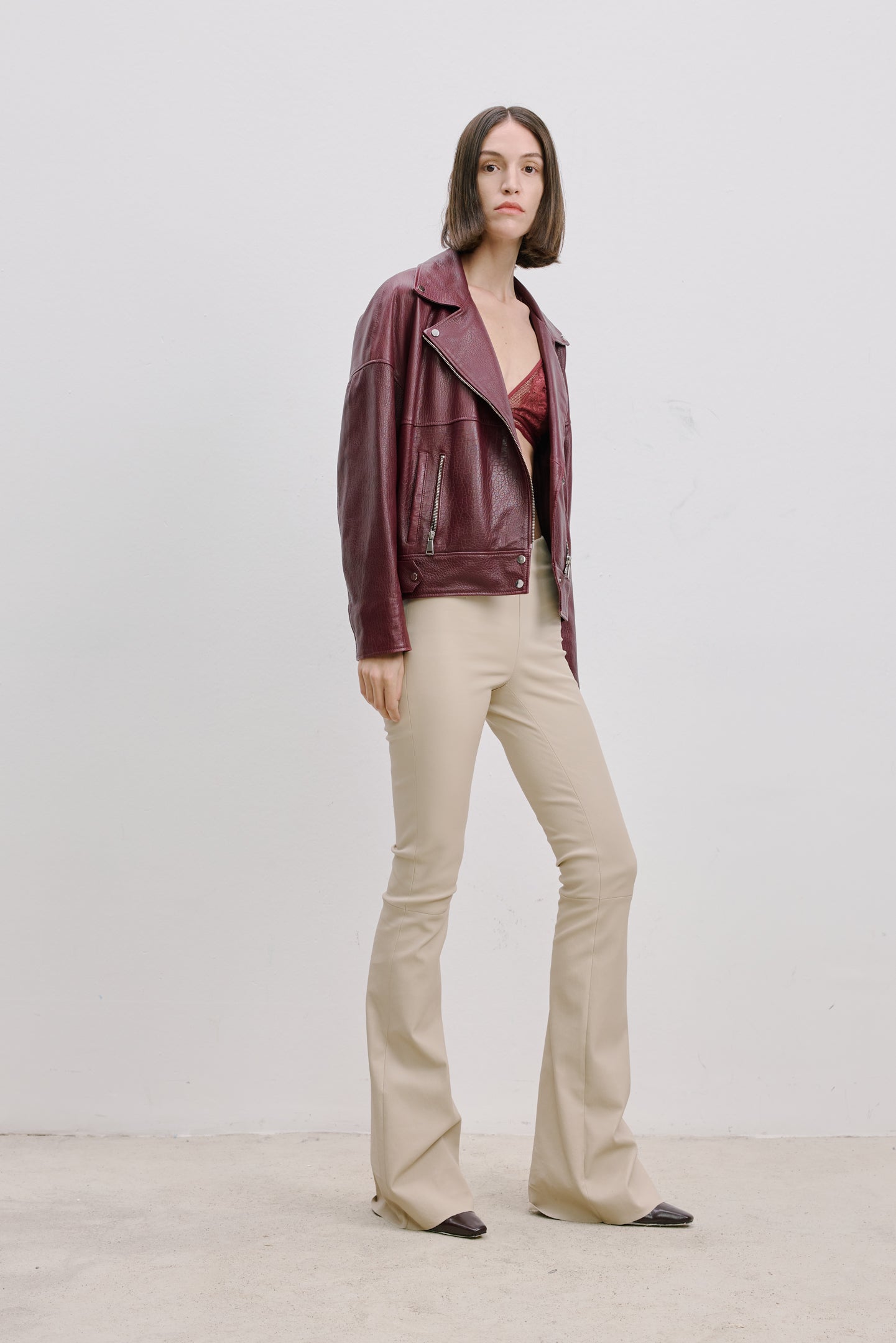 OVERSIZE DERİ CEKET