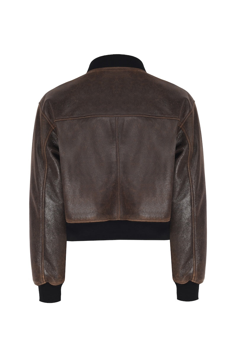 Leather Bomber Jacket