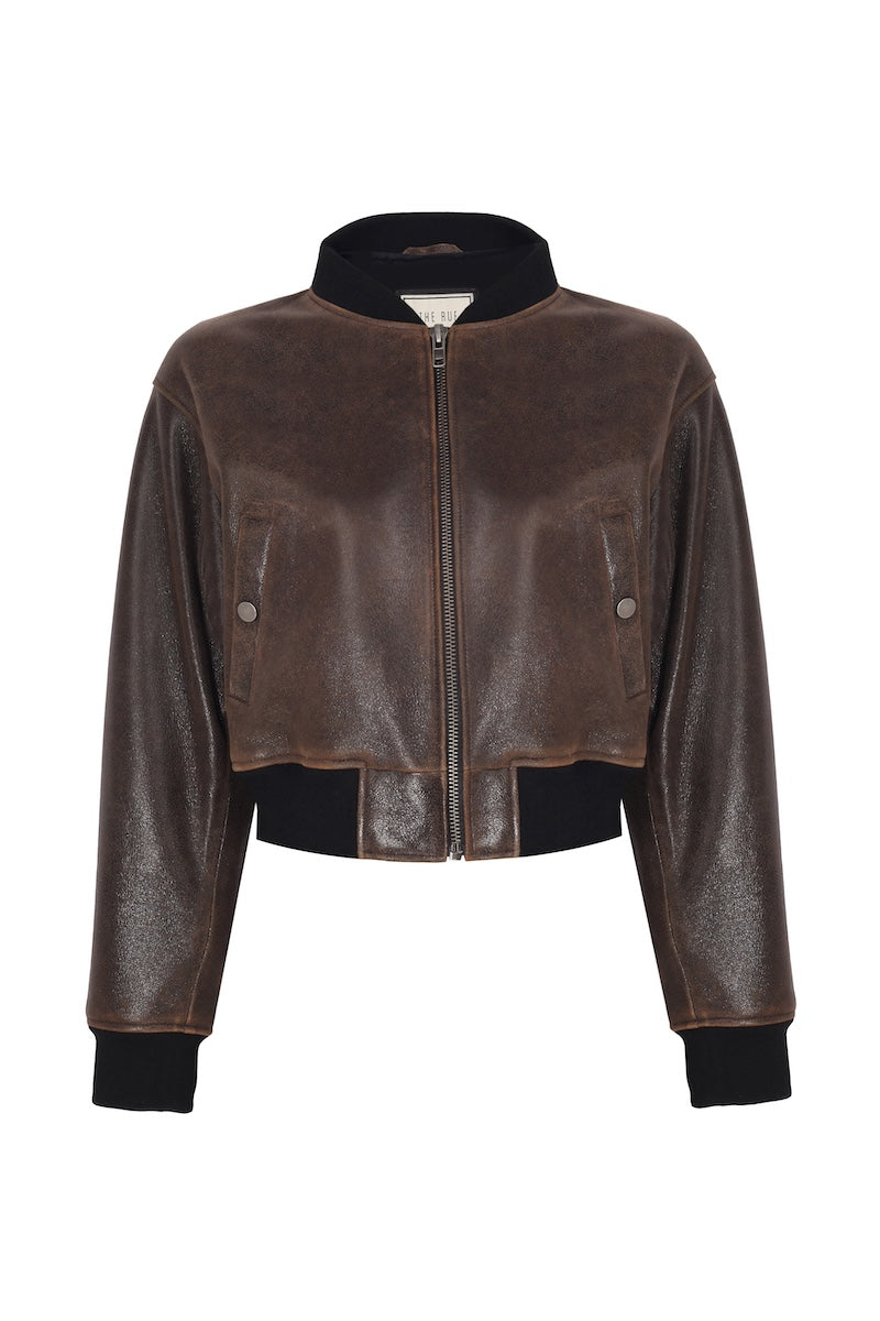 Leather Bomber Jacket
