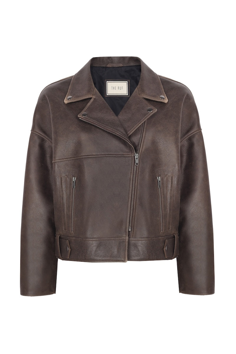 OVERSIZE DERİ CEKET