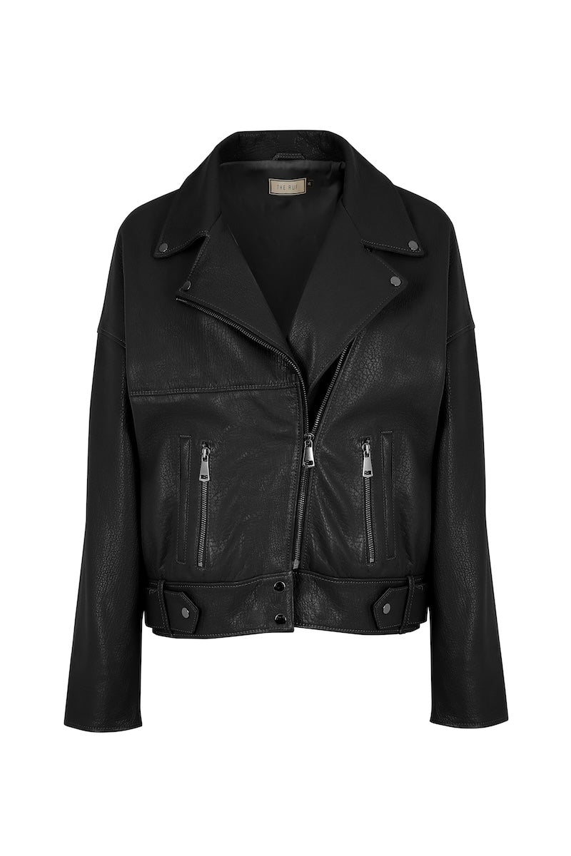 OVERSIZE DERİ CEKET