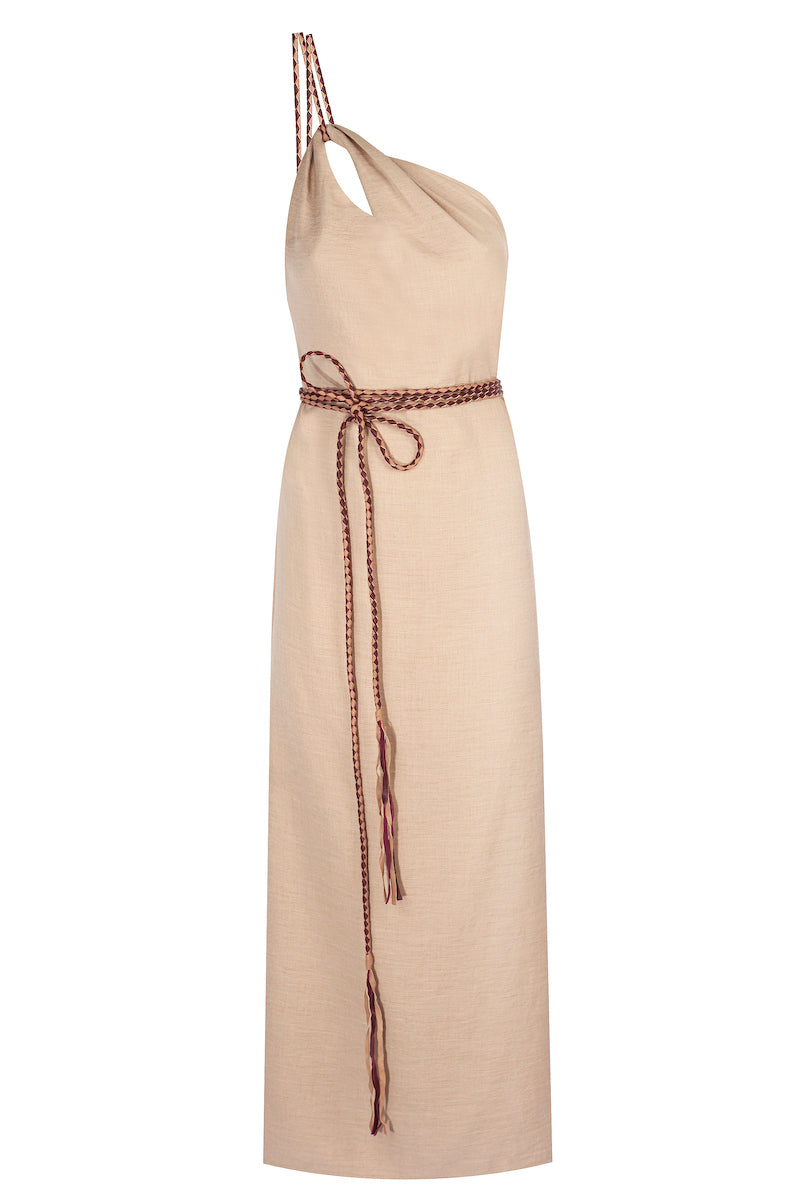 Handmade Leather Strap Long Dress