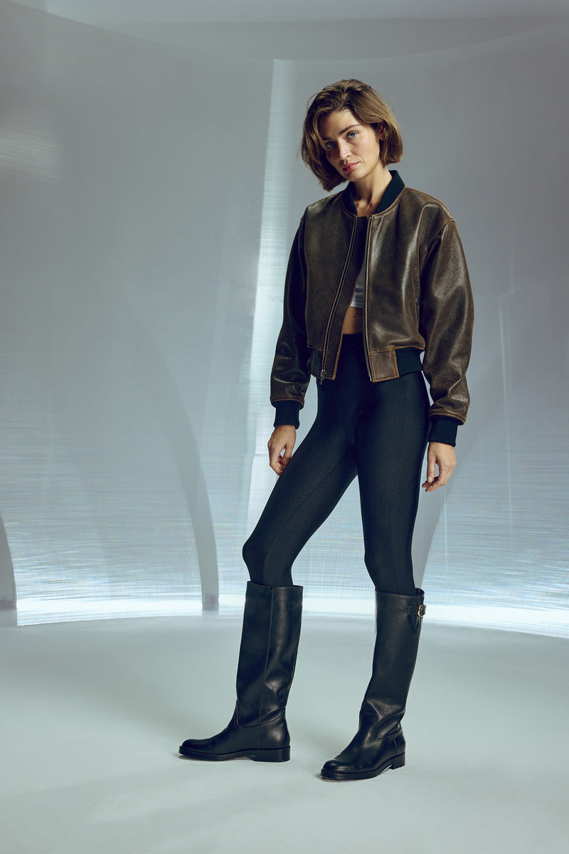 Leather Bomber Jacket