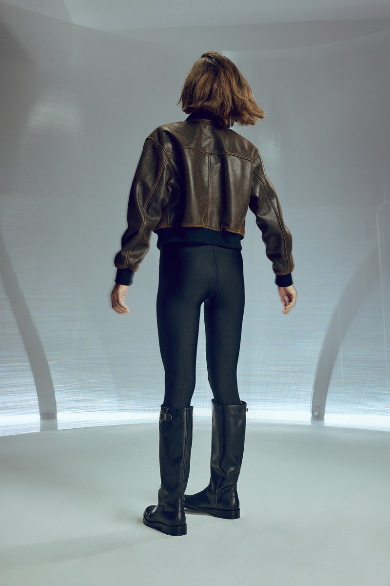 Leather Bomber Jacket