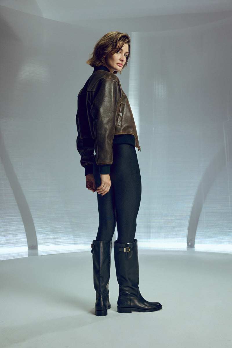 Leather Bomber Jacket