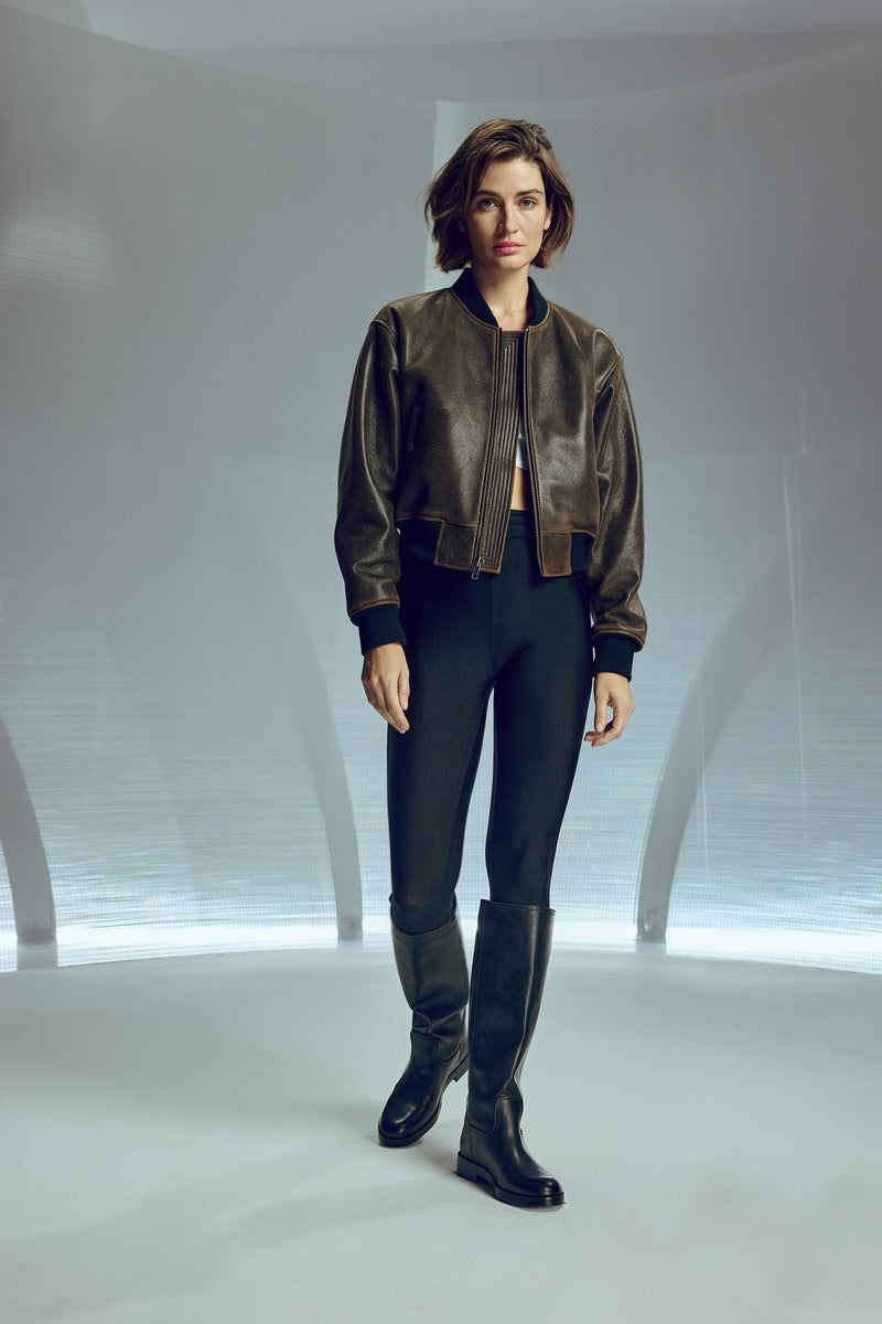 Leather Bomber Jacket