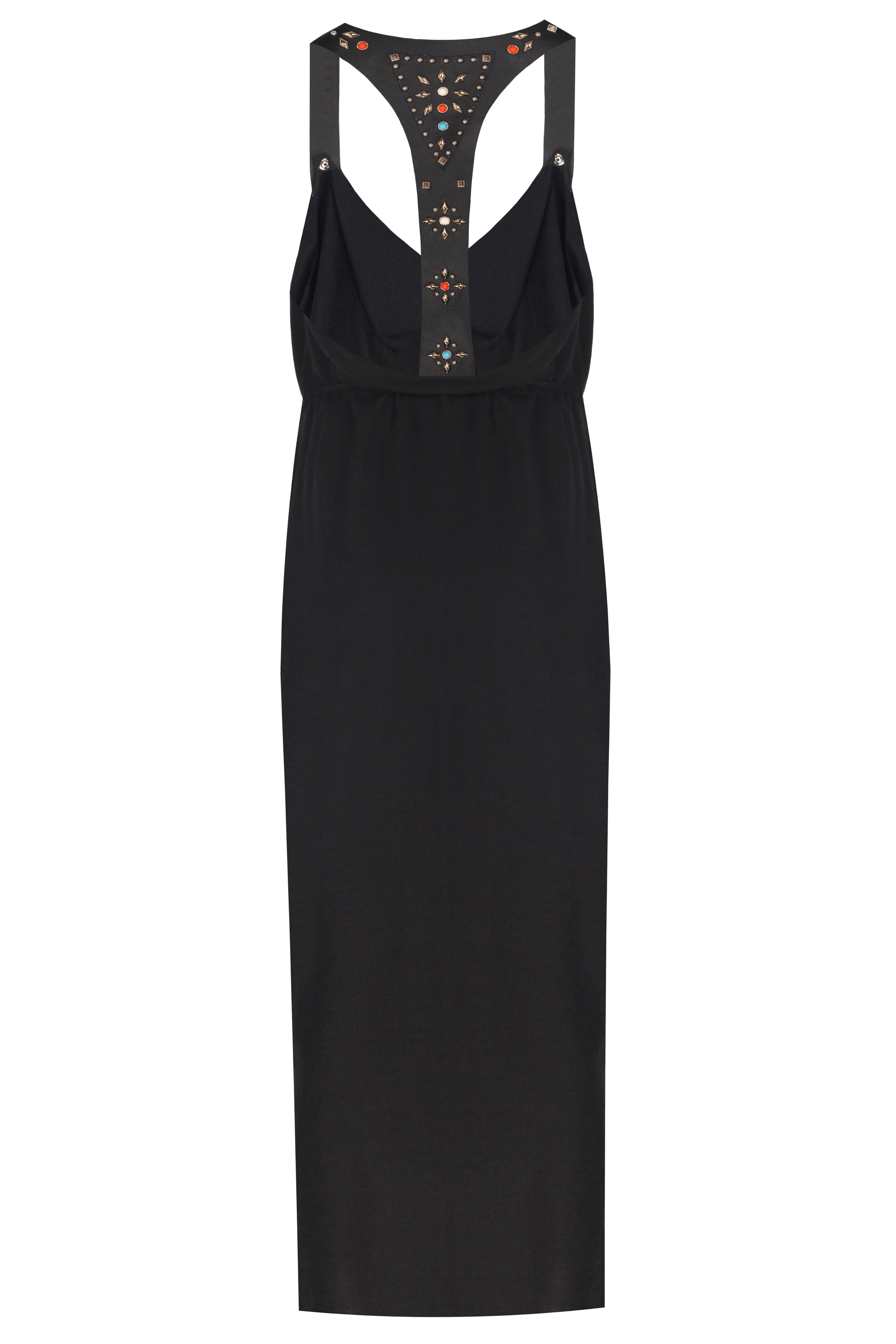 Handmade Leather Strap Long Dress