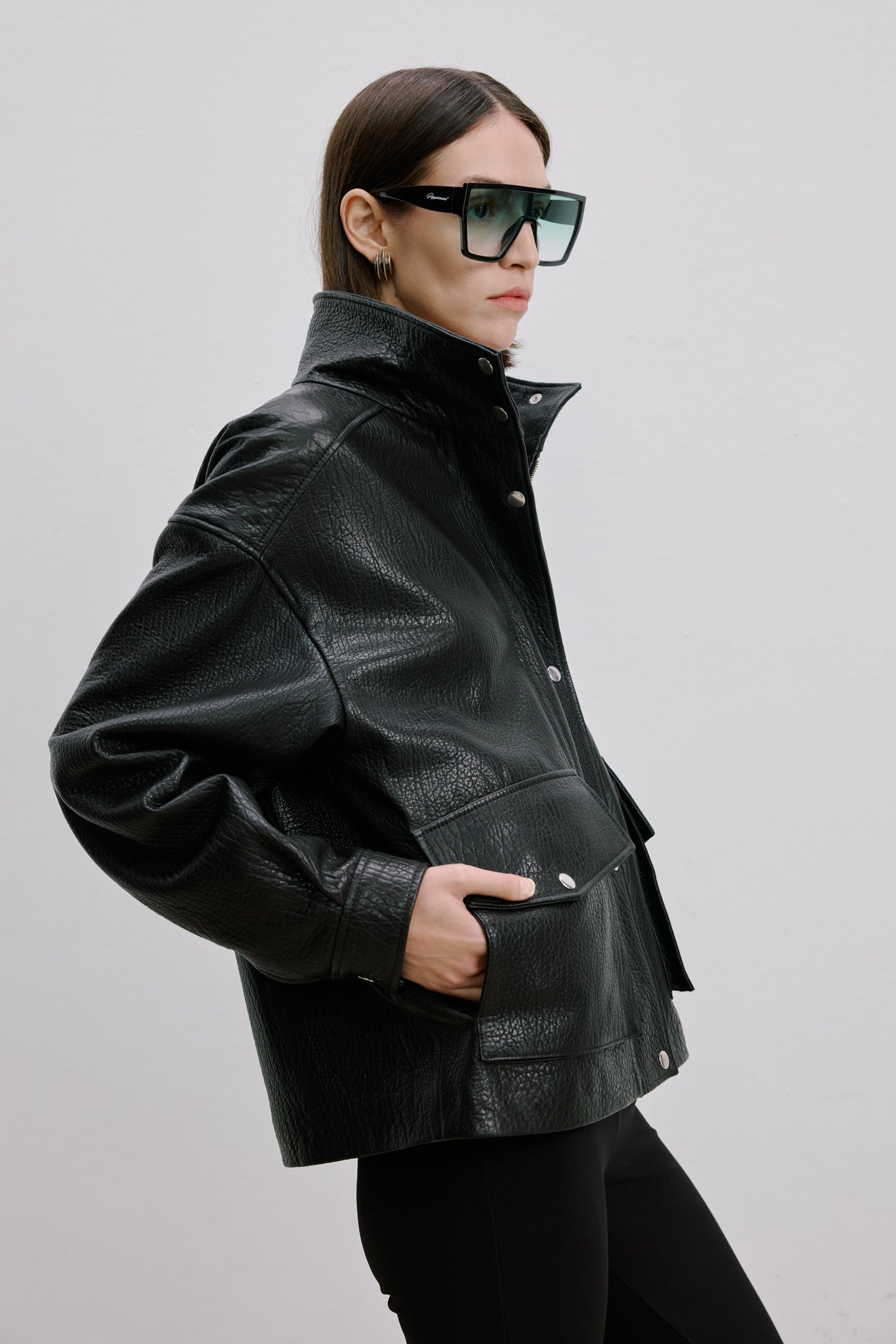 OVERSIZE DERİ CEKET