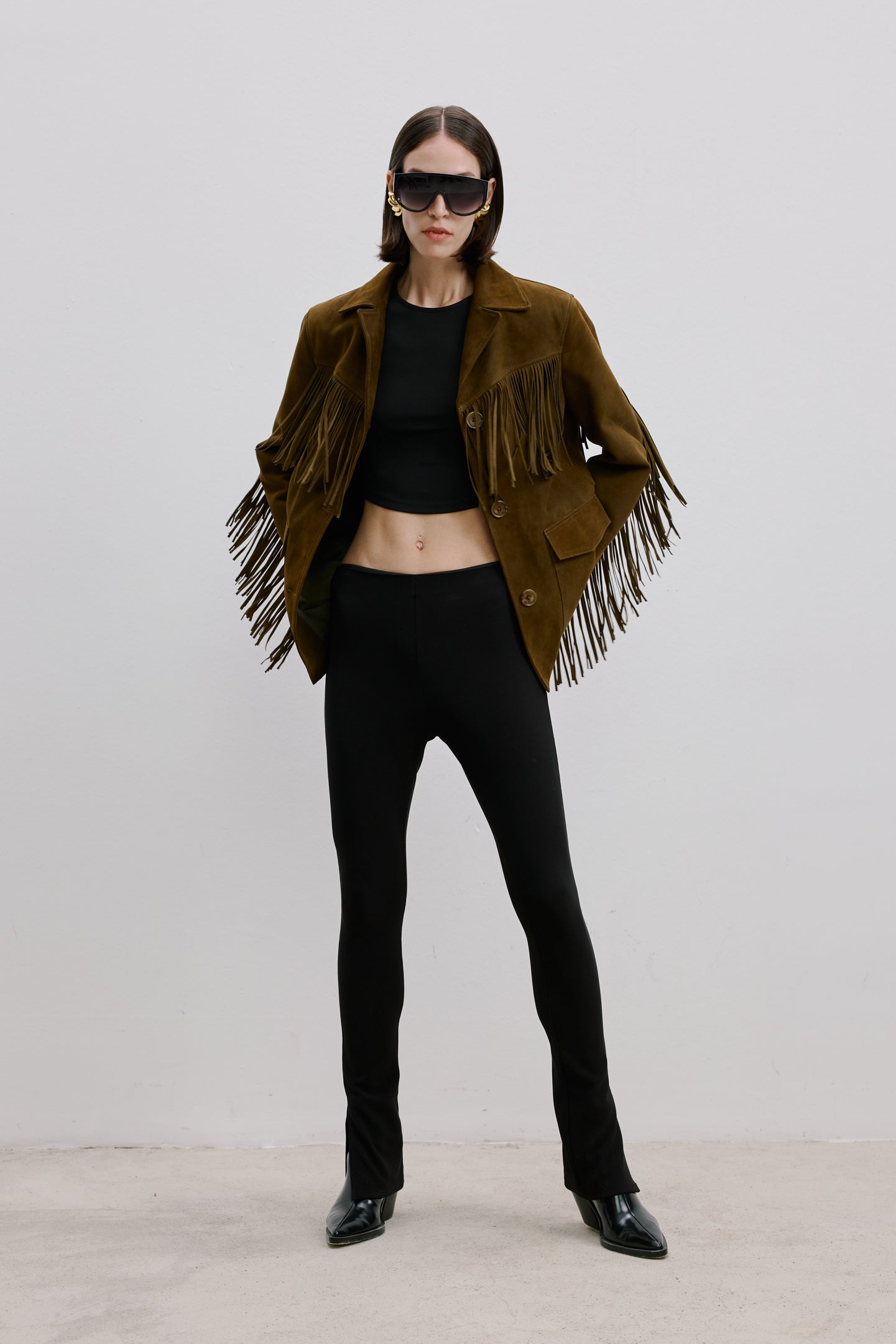 PÜSKÜLLÜ SÜET BLAZER CEKET